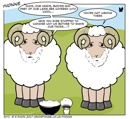 Two rams talking about shaving! transcription is on the page
