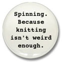 Spinning, because knitting isn't wierd enough